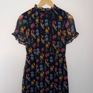 Glamorous Black Floral Midi Dress